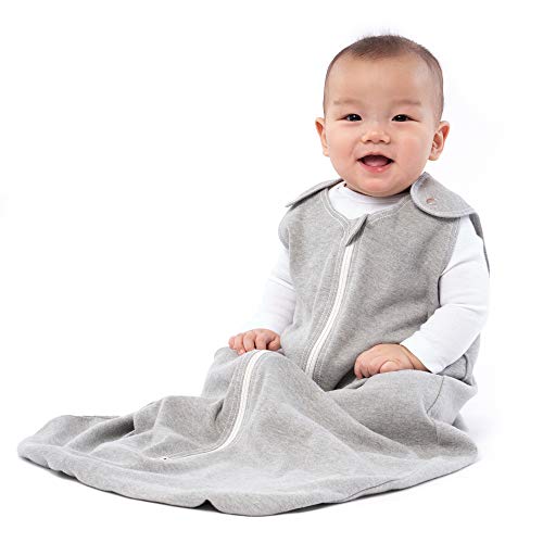 baby deedee Cotton Sleep Nest Basic Sleeping Sack, Baby Sleeping Bag Wearable Blanket, Infants and Toddlers, Calming Gray, Medium (6-18 Months)