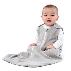 baby deedee Cotton Sleep Nest Basic Sleeping Sack, Baby Sleeping Bag Wearable Blanket, Newborn and Infants, Calming Gray, Small (0-6 Months)