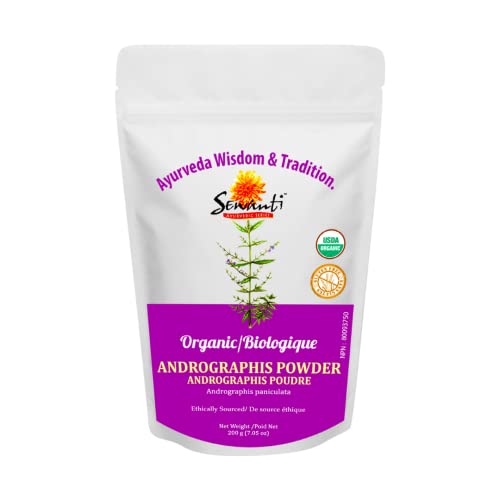 Organic Andrographis Powder 200g/ NPN 80093750/ Kalmegh/Andrographis Paniculata/For Liver Health