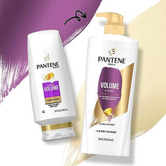 Pantene Conditioner for Fine Hair, Volume & Body, Safe for Color-Treated Hair, 476 mL