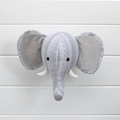 NoJo Head Printed Wall Decor, Grey/White/Elephant