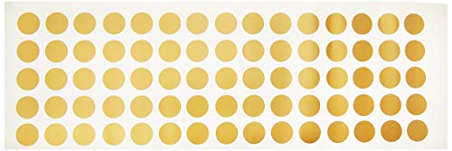 Polka Dot Wall Decal Nursery Kids Room Peel and Stick Removable Sticker Circle Pattern Decor #1326 (1.5" (150 Dots), Gold)