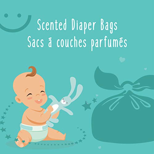 Baby Works - Disposable Diaper Bags, Baby Powder Scent Neutralizes Odors, Diaper Disposal or Pet Waste Bags - 50 Count