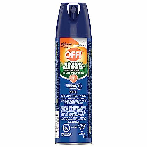 OFF! Deep Woods Dry Insect and Mosquito Repellent, Bug Spray Ideal for Camping, Hiking and Hunting, Up to 8 Hours of Protection, 113g