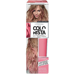 L'Oreal Paris Colorista Semi Permanent Hair Color for Blonde Hair, 200 Pink, Pink Hair Dye, 4 fl oz