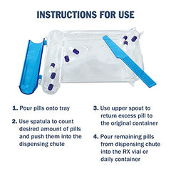 Pill Tray & Spatula for Tablets, Medicine, Vitamins