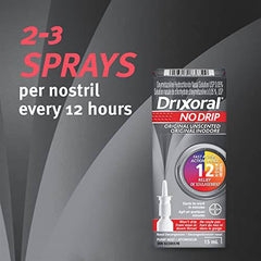 Drixoral No Drip Original Unscented Spray, Helps Relieve Nasal Congestion, 15ml