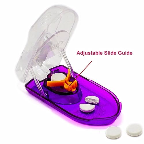 EZY DOSE Pill Cutter and Splitter with Safe Shield, Cuts Pills, Vitamins, Tablets, Assorted Colors 1 count