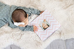 Pearhead Pearhead Chevron Baby Photo Album, Light Pink