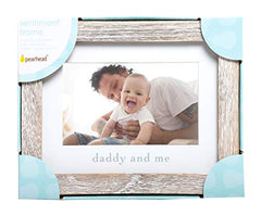 Pearhead Daddy And Me Rustic Keepsake Baby Frame, Gender-Neutral Dad And Baby Picture Frame, Baby Nursery Décor, Baby's First Christmas Gift, Holiday Gift Ideas, Baby Holiday Gifts