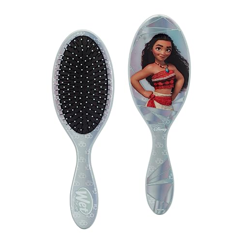 WET BRUSH Original Detangling Brush, Moana (Disney 100) - Detangler Brush with Soft & Flexible Bristles - Detangling Brush for Curly Hair - Tangle-Free Brush for Straight, Thick, & Wavy Hair