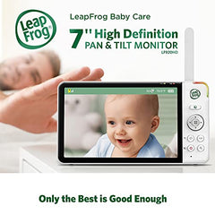 LeapFrog LF920HD Video Baby Monitor with 7” High Definition 720p Display, 360 Degree Panoramic Viewing Pan & Tilt HD Camera, Color Night Vision, (White), One Size