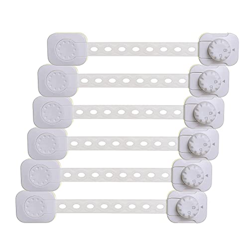 Dreambaby Twist 'N Lock Multipurpose Latch - Child Safety Locks - White - 6 Pack - Model L1435