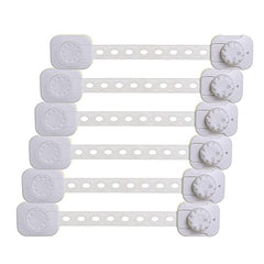 Dreambaby Twist 'N Lock Multipurpose Latch - Child Safety Locks - White - 6 Pack - Model L1435