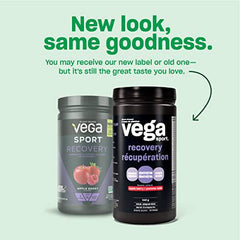 Vega Sport Post-Workout Recovery Accelerator, Apple Berry (20 Servings) Vegan, Non Dairy, Gluten Free, BCAAs, 540g (Packaging May Vary)