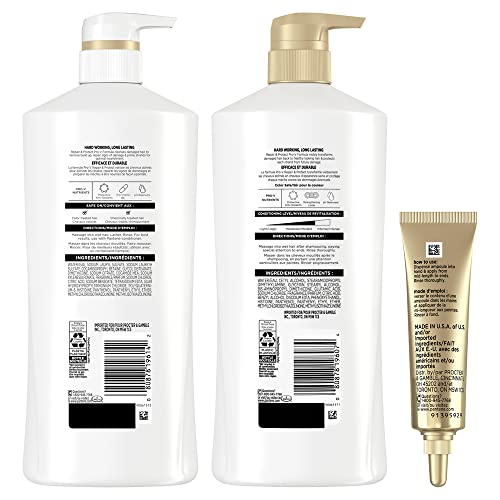 Pantene Shampoo, Conditioner And Hair Treatment Set, Repair & Protect For Damaged Hair, Safe For Color-Treated Hair (1,580 mL Total)