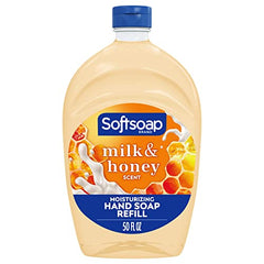 Softsoap Antibacterial Liquid Hand Soap Refill - Milk and Golden Honey 1.47 Liters - Moisturizing Hand Wash, Savon a Main, Dermatologically Tested, for Soft Smooth Skin (Packaging may vary)