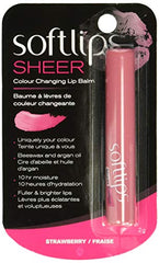 Softlips Sheer Colour Changing Lip Balm Strawberry, Argan Oil and Beeswax, 2g