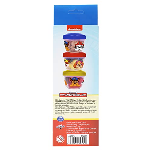 Paw Patrol Snack Containers for Kids - BPA Free Plastic - 3 Pack with Twist Off Lids