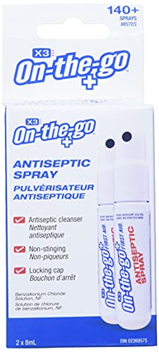 X3 OTG(On-the-go) Antiseptic Spray , 8.0 ml (Pack of 2)
