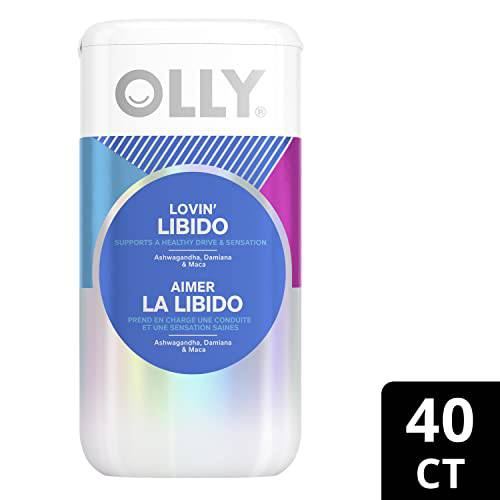 OLLY Supplement Capsules support physical aspects of drive & sensation Lovin' Libido supplements for women with ashwagandha, damiana & maca 40 capsules