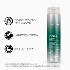 Joico JoiFULL Volumizing Shampoo, Hair Thickening, Builds Volume, Anti Frizz, Cleansing and Detangles for Fine to Medium Hair
