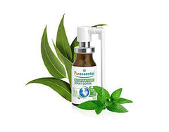 PURESSENTIEL - Respiratory Throat Spray with 4 essential oils - Helps treat irritated, inflamated or sore throat - Source of antioxydants - Medicinal ingredients of 100% natural origins - 15ml