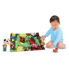 Melissa & Doug Take-Along Farm Baby and Toddler Play Mat (49 x 37 cm) With 9 Animals - Folds To Be Convenient Storage Bag for Travel