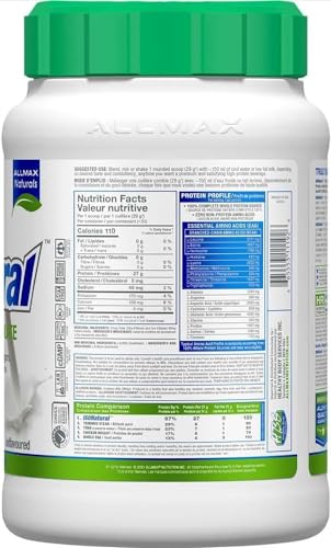 ALLMAX Naturals ISONATURAL - 100% Ultra-Pure Natural Whey Protein Isolate - Unflavoured - 2 Pound