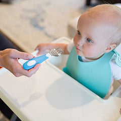 Dr. Brown's Designed to Nourish Soft-Grip Spoon and Fork, Blue & White