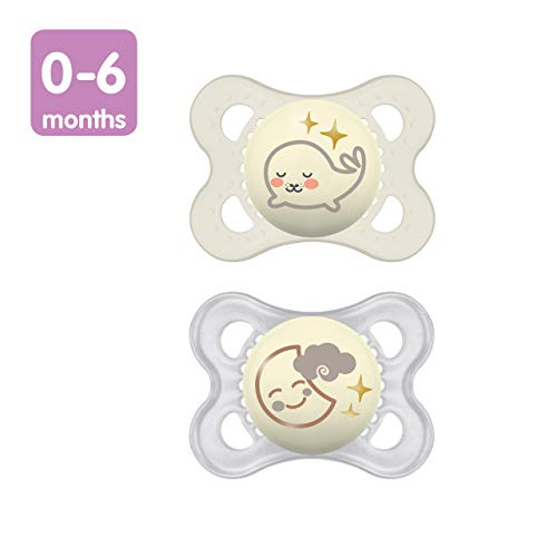 Night Pacifier for 0-6 months (2 pack), Unisex