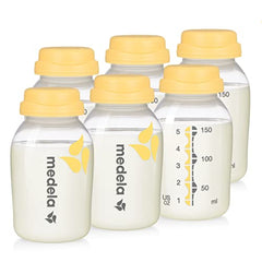 Medela Breast Milk Collection and Storage Bottles, 6 Pack, 5 Ounce/150mL Breastmilk Container, Compatible with Medela Breast Pumps and Made Without BPA