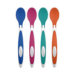 Dr. Brown's Designed to Nourish TempCheck Spoons, 4-Pack, Blue