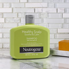 Neutrogena Soothing & Calming Healthy Scalp Shampoo to Moisturize Dry Scalp & Hair, with Tea Tree Oil, pH-Balanced, Paraben-Free & Phthalate-Free, Safe for Color-Treated Hair, 354 ml.