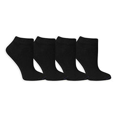 Dr. Scholl's womens Non-Binding Diabetic & Circulatory Low Cut (4 Pack) Socks, Black, Shoe Size 4-10 US