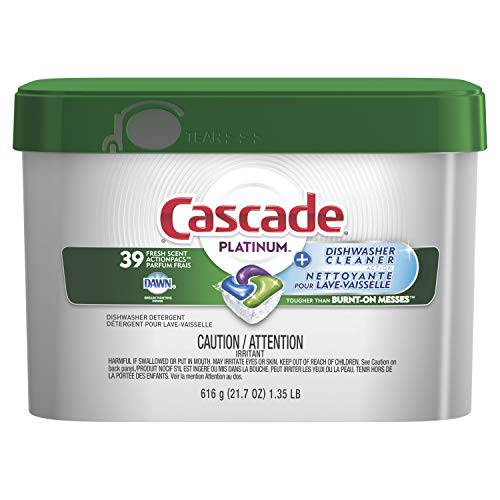 Cascade Platinum ActionPacs, Dishwasher Detergent,  Fresh Scent - Zecoya