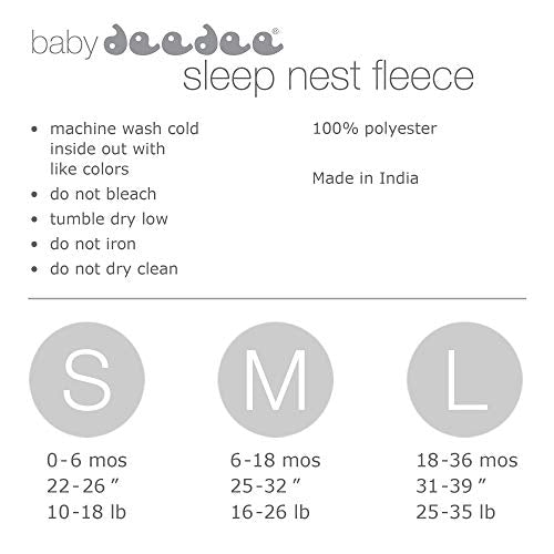 baby deedee Sleep nest Fleece Baby Sleeping Bag, Lake Green, Small (0-6 Months)
