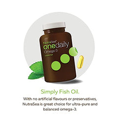 Nature's Way NutraSea One Daily Omega 3 Supplement, High Potency Liquid Gels, Fresh Mint, 30 Soft Gels