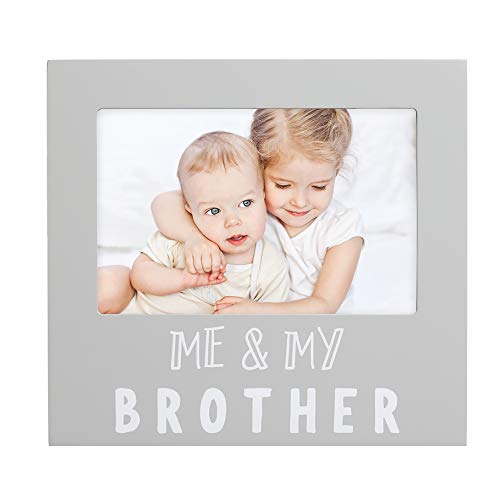 Pearhead Me and My Brother Sentiment Photo Frame,Sibilng Pictures, Gray,1 Count(Pack of 1)