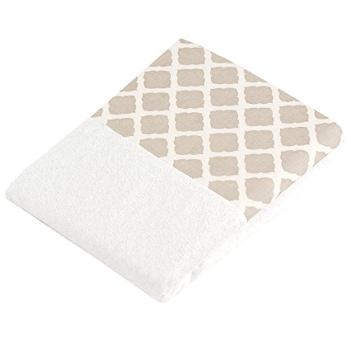 Ben & Noa Percale Change Pad with Terry Insert Sheet, Linen Lattice