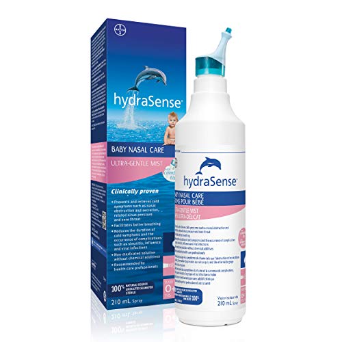 hydraSense Ultra-Gentle Mist Nasal Spray, Baby Nasal Care, 100% Natural Sourced Seawater, Preservative-Free, 210 mL