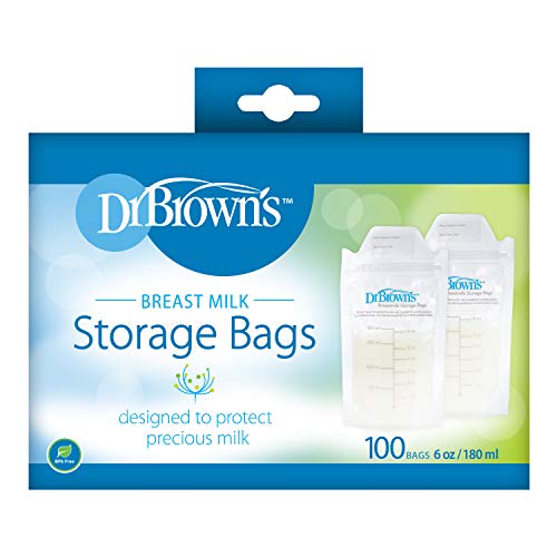 Dr. Brown's Breastmilk Storage Bags 100 Count (Pack of 1), Clear