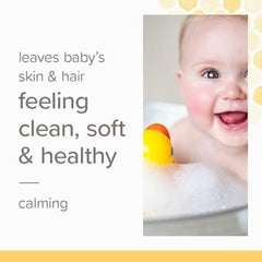 Burt's Bees Baby Calming Shampoo and Wash with Lavender, Tear-Free, Pediatrician Tested, 98.9% Natural Origin, 236.5 ml