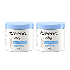 Aveeno Baby Eczema Care Nighttime Balm - Bedtime Body Lotion for itching due to eczema Colloidal Oatmeal + ceramide - Fragrance Free, Pack of 2 (622g Total)