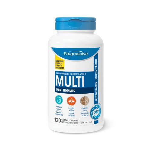 Progressive Adult Multivitamin for Men 120 Count, With Maca & Saw Palmetto