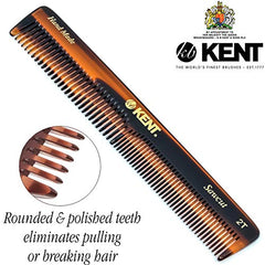 Kent 2T Handmade Sawcut Pocket Comb , Brown, 1 g (Pack of 1)