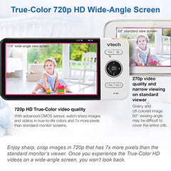 VTech VM818-2HD Video Monitor w/2 Camera's, 5-inch 720p HD Display, Night Light, 110-degree Wide-Angle True-Color Day Vision, HD No-Glare Night Vision, Best-in-Class 1000ft Range, 2-Way Talk