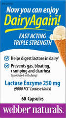 Dairy Again!™ Lactase Enzyme 250 mg Capsules