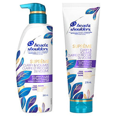 Head and Shoulders Supreme Clarify & Volumize Shampoo and Conditioner Dual Pack, 350ml Shampoo + 278ml Conditioner