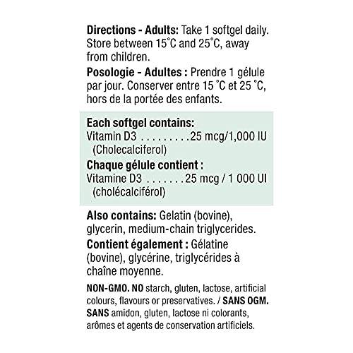 Vitamin D 1,000 IU Premium Softgels - Zecoya